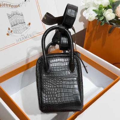 wholesale quality hermes lindy mini 19 matte alligator noir phw  